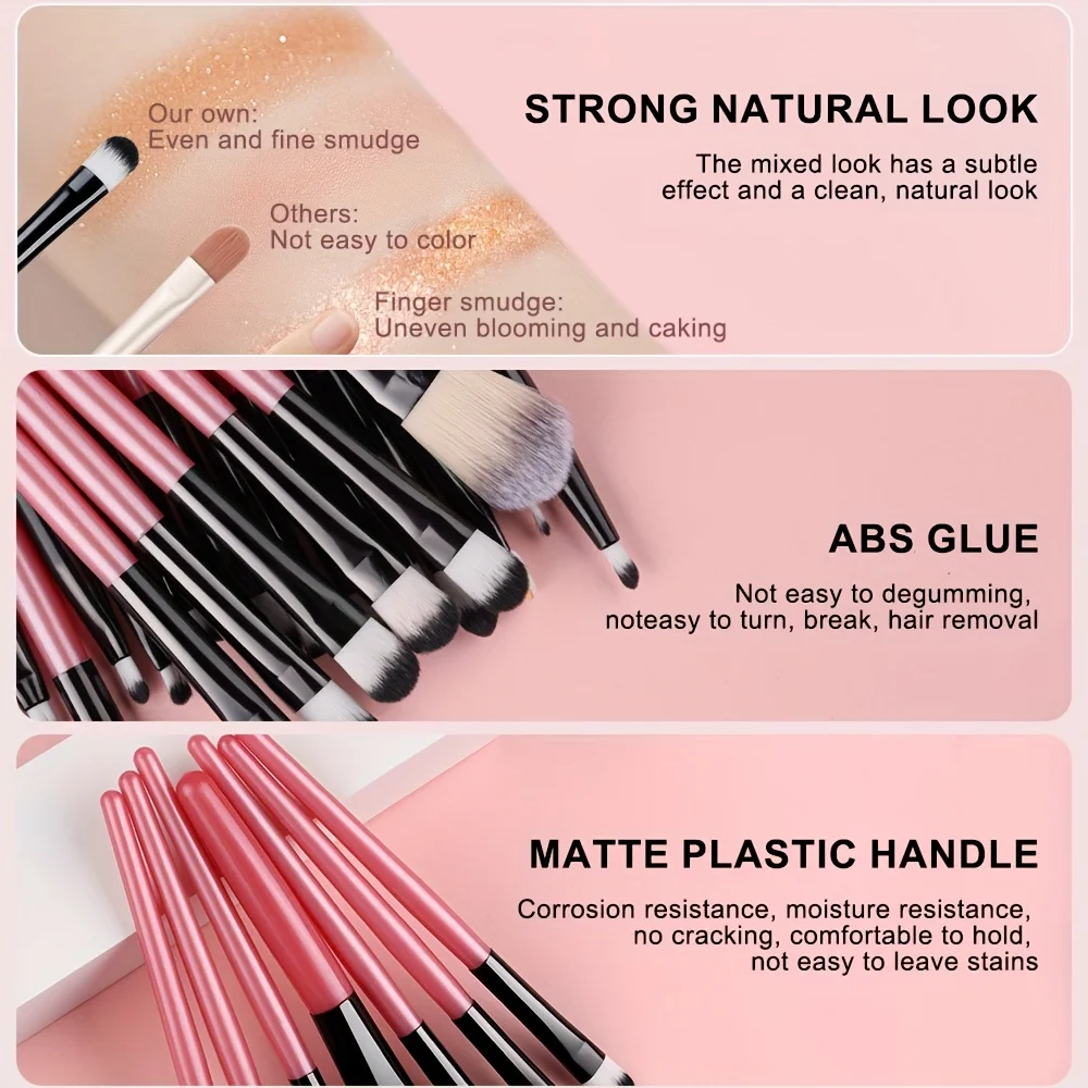 40-Piece Professional Makeup Brush Set - Soft, Fluffy Brushes for Eyeshadow, Foundation, Blush, Eyeliner, and Face