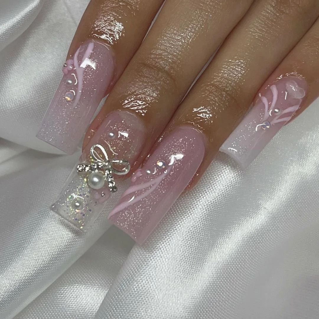 Faux Ongles Mats Rose C7 - 24 Pièces Avec Colle - Neufs