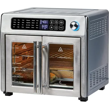 26 QT super large air fryer, convection oven with French door, stainless steel Shipping 1