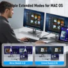 Lemorele TC122 USB C HUB Dual HDMI 4K Docking Station USB 3.0 PD 100W Type C Port for Macbook iPad M2 M1 Steam Deck 3