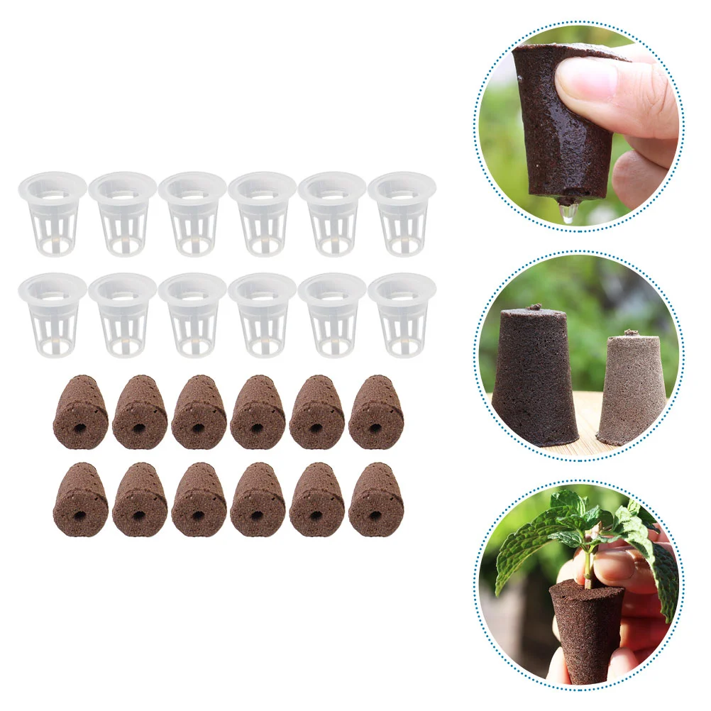 

Seedling Block Planting Baskets Aquaponics Soilless Culture Cup Sponges
