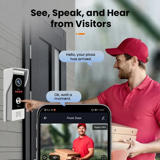 Smart Home Video Intercom 7/10-inch 1080P PWifi TUYA APP Video Phone RFID Access Control System Villa Apartment Video Call 3