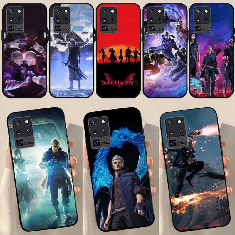 Custodia Per Telefono Game C-Cry M-May D-Devil Per Samsung A91 S10Lite2020 A73 A72 A53 A52 A30 A12 Custodia Per Telefono Nera