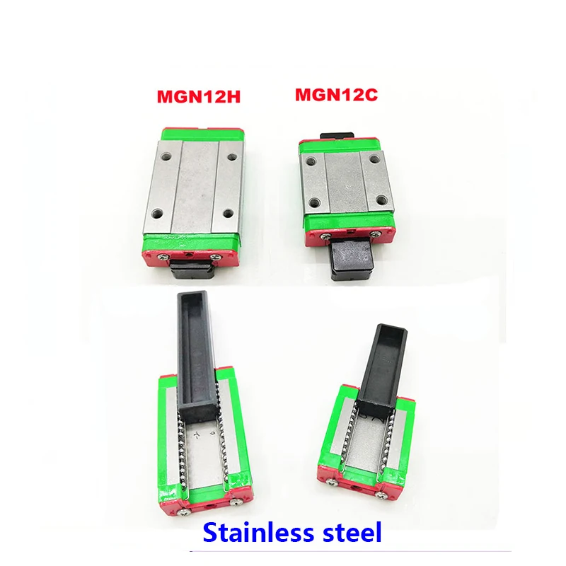 Linear Rolamento Deslizante Bloco Uso do Jogo com Guia Linear Mgn12 para Cnc Xyz Faça Você Mesmo Máquina de Gravura Alta Qualidade Peças Mgn12h Mgn12c