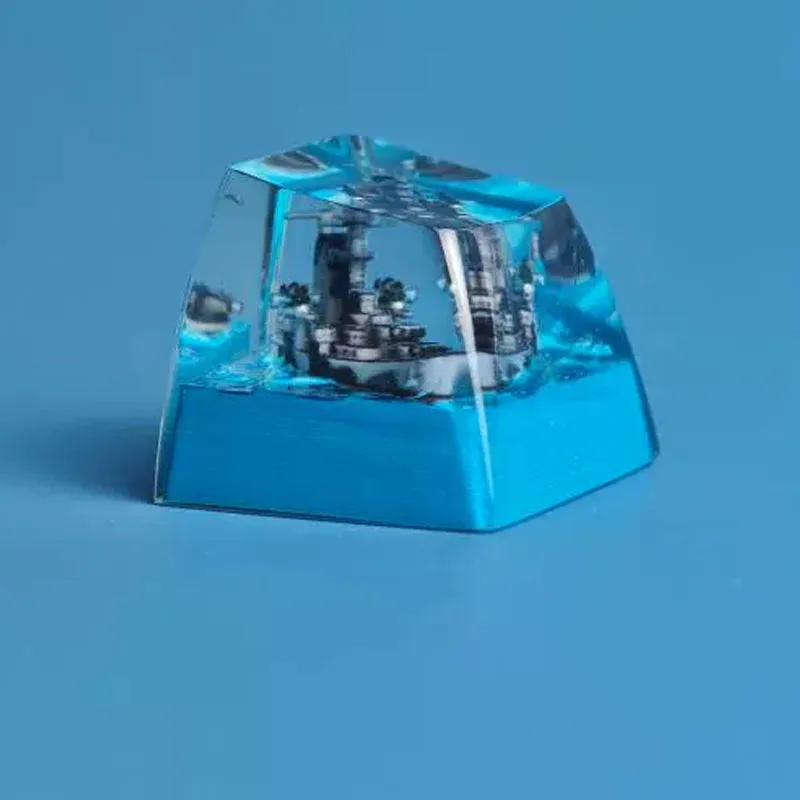 

Blue Ocean Keycap Personalized Game Mechanical Keyboard Boys Customized Gift Cross Axis R4 ESC Translucent Boat Keycap
