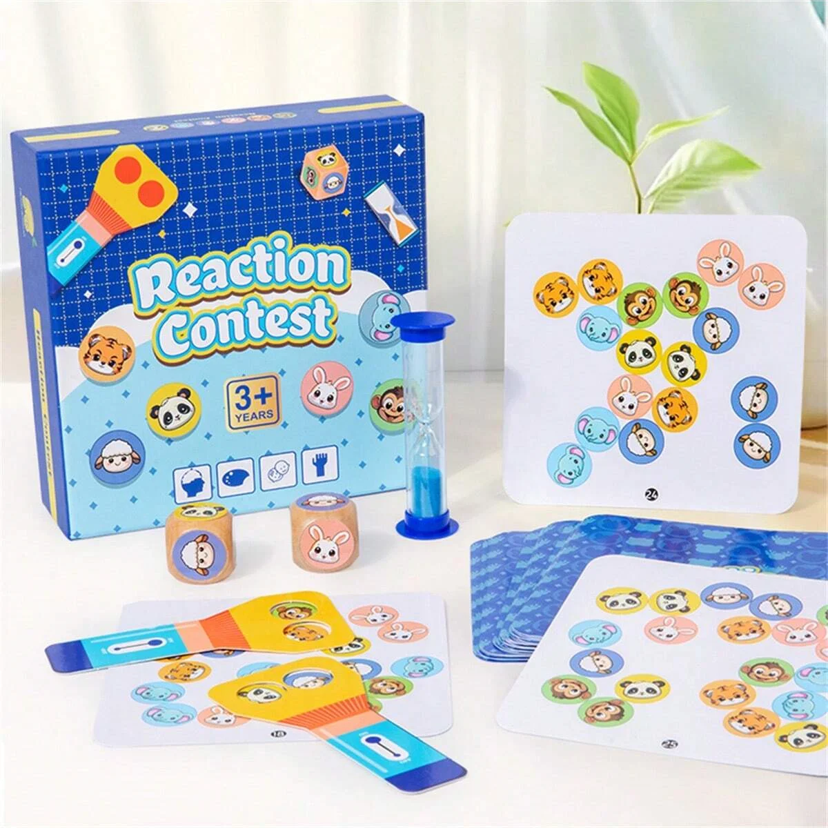 Reaction Contest Find Right Animals Toy Cognitive Card Game Children Learning Card Toy 2 Players Competition Table Toy
