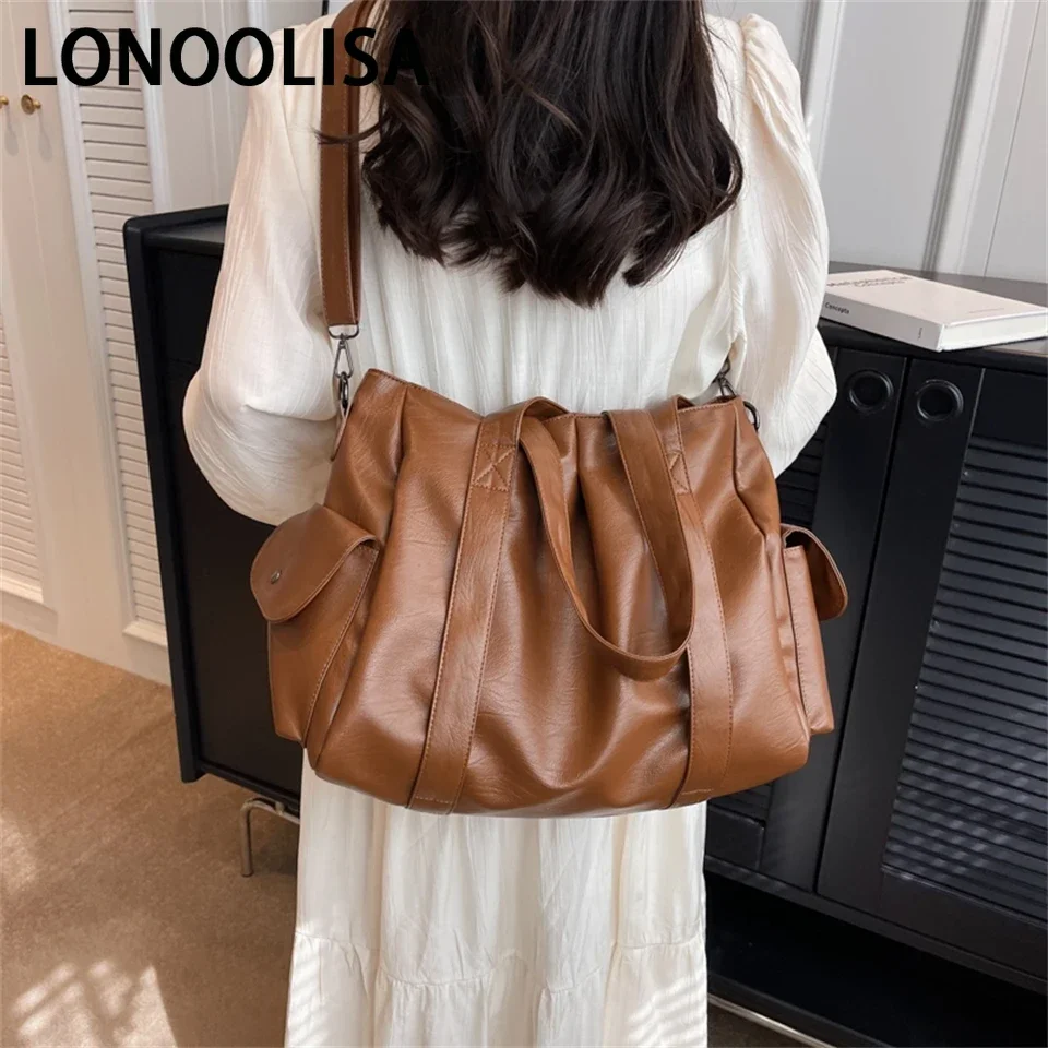 Leather Ladies Large Capacity Shoulder Bag Luxury Designer Purses and Handbag for Women Messenger Bag High Quality Crossbody Bag 4