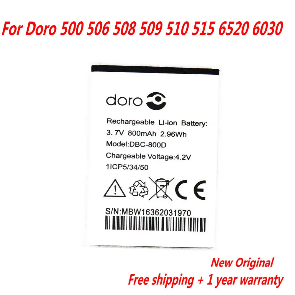 Genuine Doro DBC-800D Battery For Doro 6520 65xx 800mAh — The