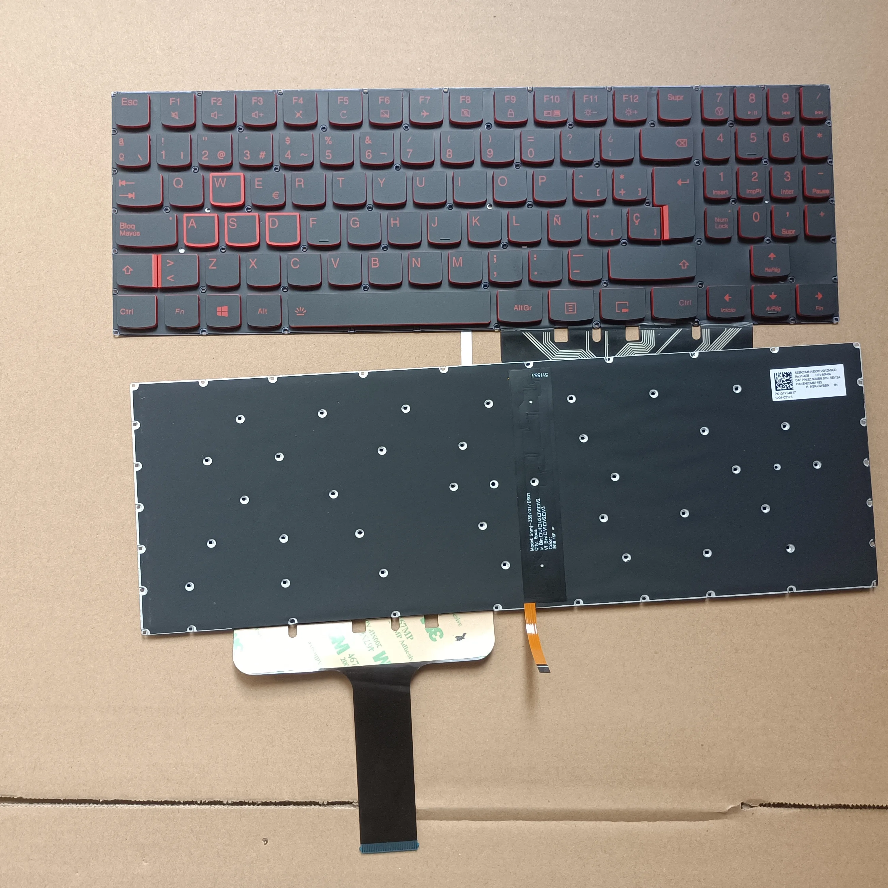 Teclado Espanhol para Lenovo Legion Red Backlit sp Y520 Y52015ikb R720 R720-15ikb
