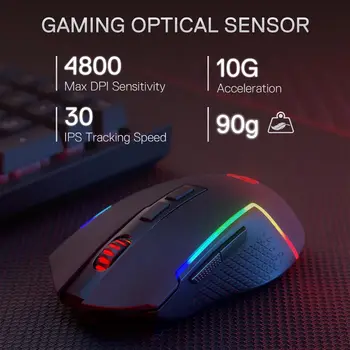 Redragon S142 Wireless Gaming Keyboard & Mouse Combo, 98 Keys K515 PRO Wireless RGB Membrane Keyboard 2