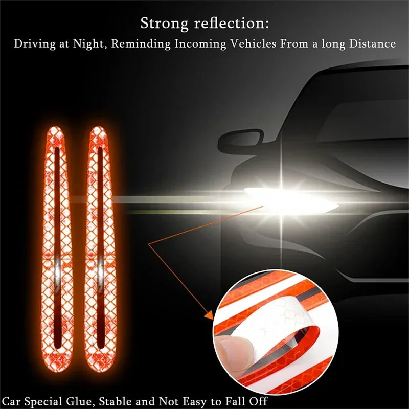 Door Handle Sticker Car Door Handle Reflective Protection Anti-scratch Reflective Car Accessories