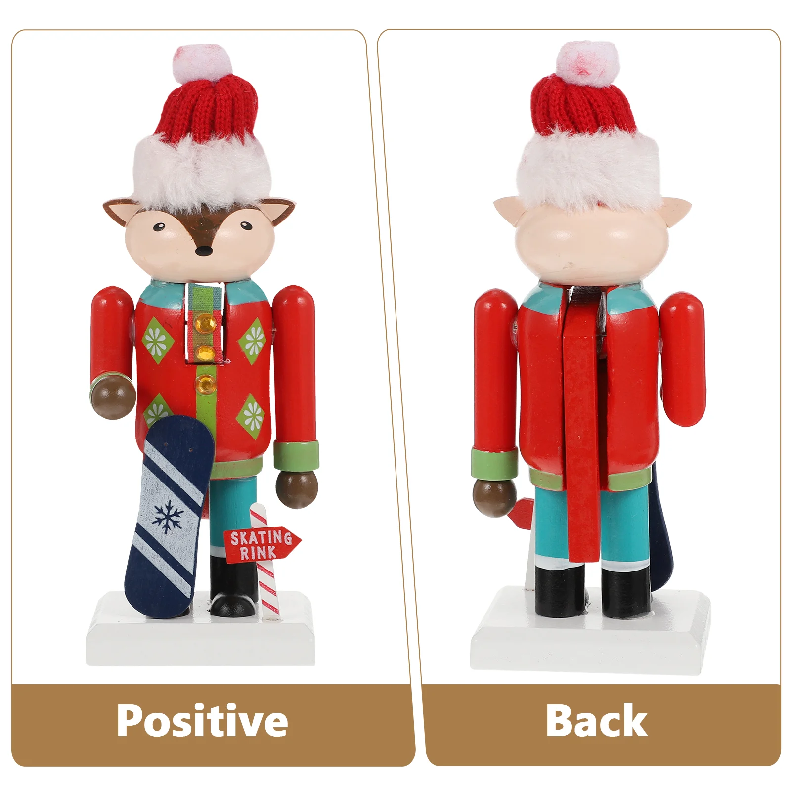 

Creative Cartoon Animal Element Nutcracker Ornament Delicate Desktop Wooden Nutcracker Decoration