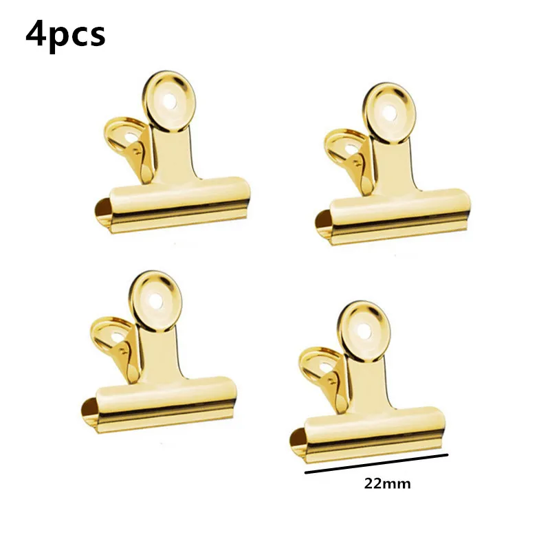 Multi-Color Round Metal Clamp Clips - Ideal for Students and Office Supplies