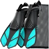 Snorkel Fins Swimming Flippers Adjustable Buckles Short Silicone Scuba Diving Shoes Open Heel Travel Size Adult Men Womens 1