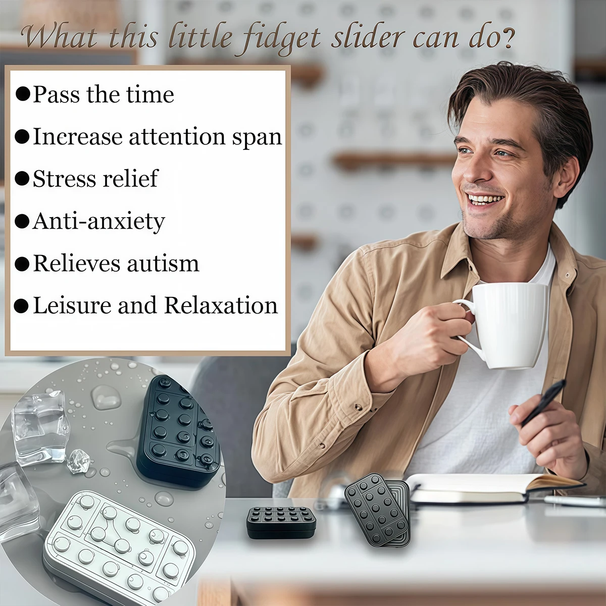 손가락 끝 자이로스코프, 다방향 움직임, 소형 및 창의적인 디자인, 사무실 데스크탑에 적합