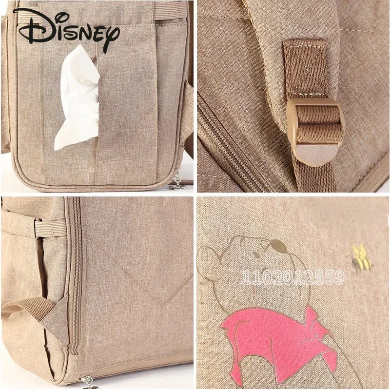 Disney's Original New Diaper Bag Backpack Luxury Brand Fashion Baby Diaper Bag Cartoon  Baby Bag Large Capacity Multi Function