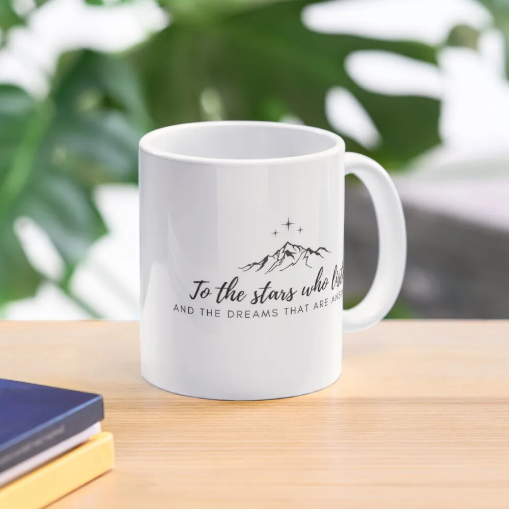 

To the Stars Who Listen Minimalist Print Coffee Mug Cups For Thermal Mug