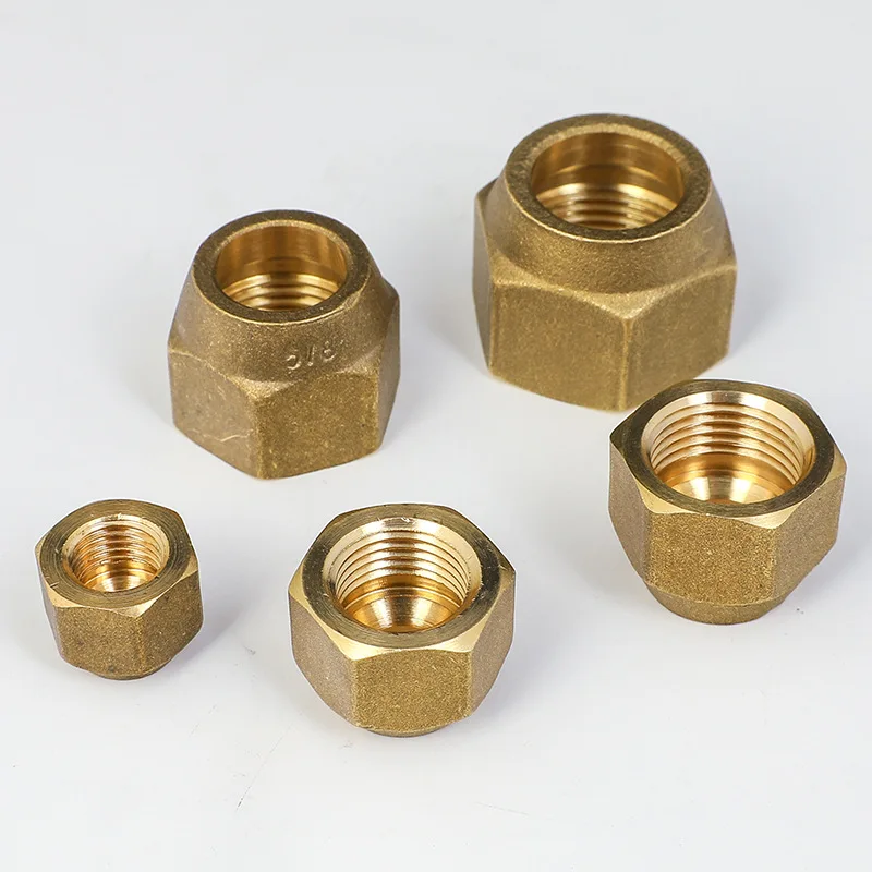 Air conditioning cooling brass Nazi British metric copper nut thin thickened high-quality copper nut