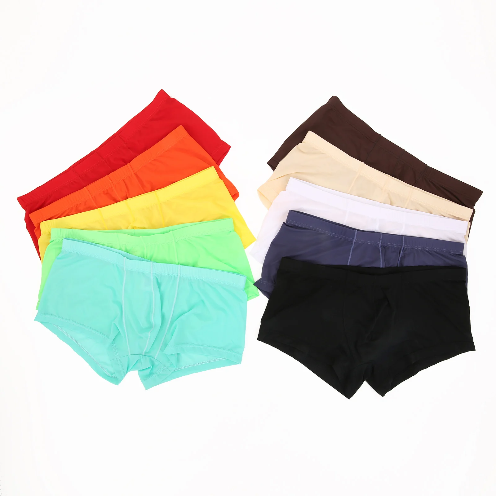 Sexy Herren-Unterwäsche Eisseide Mini-Boxershorts Transparente Ultradünne Slips Durchsichtige Unterhosen für Männer Cuecas – Detail 18