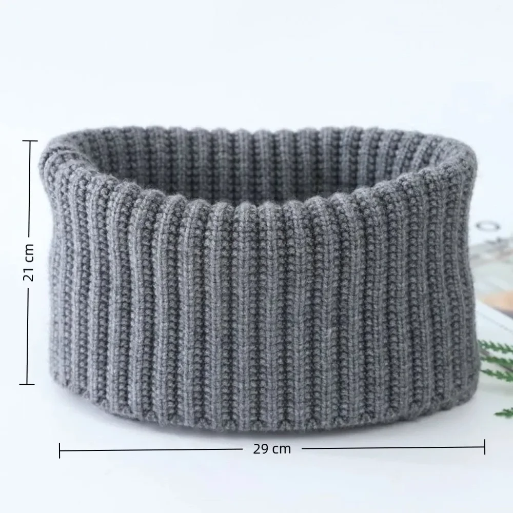 Neck Warmer Mens Women Ski Mask Face Warmer Neck Knit Scarf Cervical Warm Knitted  Tube Scarf Thicken Knitted Windproof Mask
