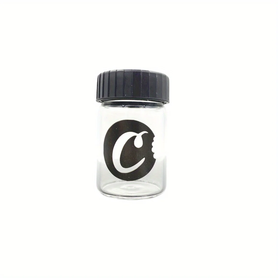 1Pc Glass Jar with Led Light Smoking Storage Bottle Light-Up Air Tight Magnifying Viewing Multi-Use Container