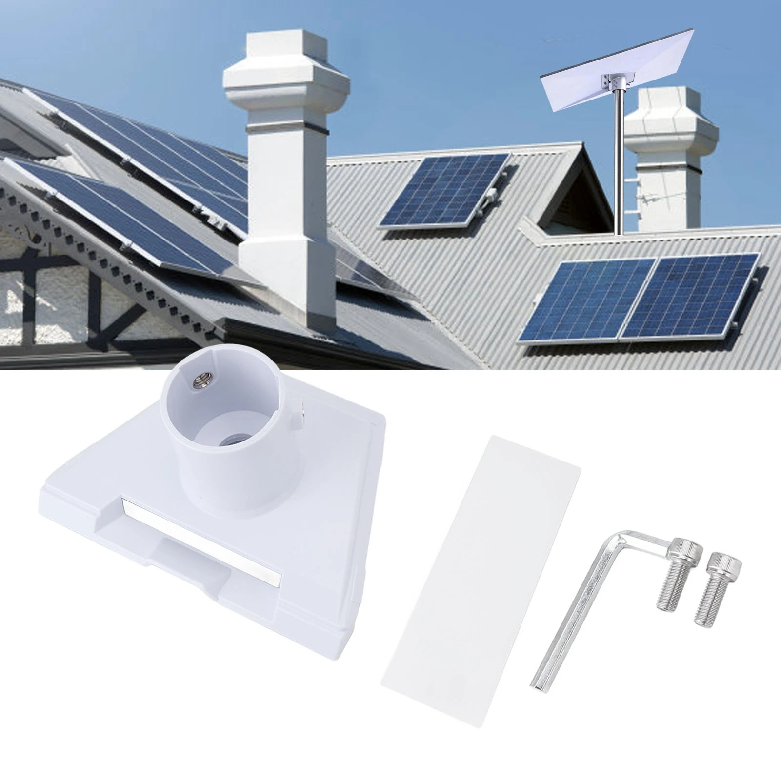 Satellite Roof Mount Long Service Life Satellite Roof Mounting Kit Easy To Install Steel Plastic Weather Proof for Residence