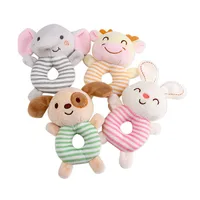 Hochet en peluche pour bébé de 0 à 24 mois, jouets de lit avec anneau à main, animaux de dessin animé, jouet éducatif précoce, nouvelle collection 5