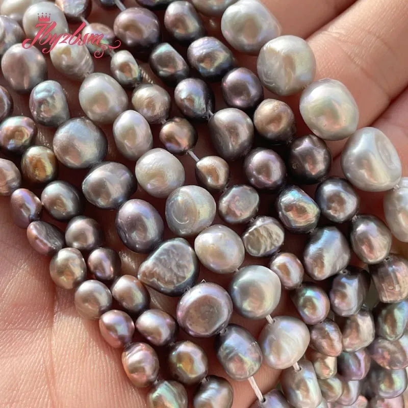 Natural Gray Freshwater Pearl Baroque Loose Natural Stone Beads For DIY Women Necklace Bracelet Earrings Jewelry Making 15