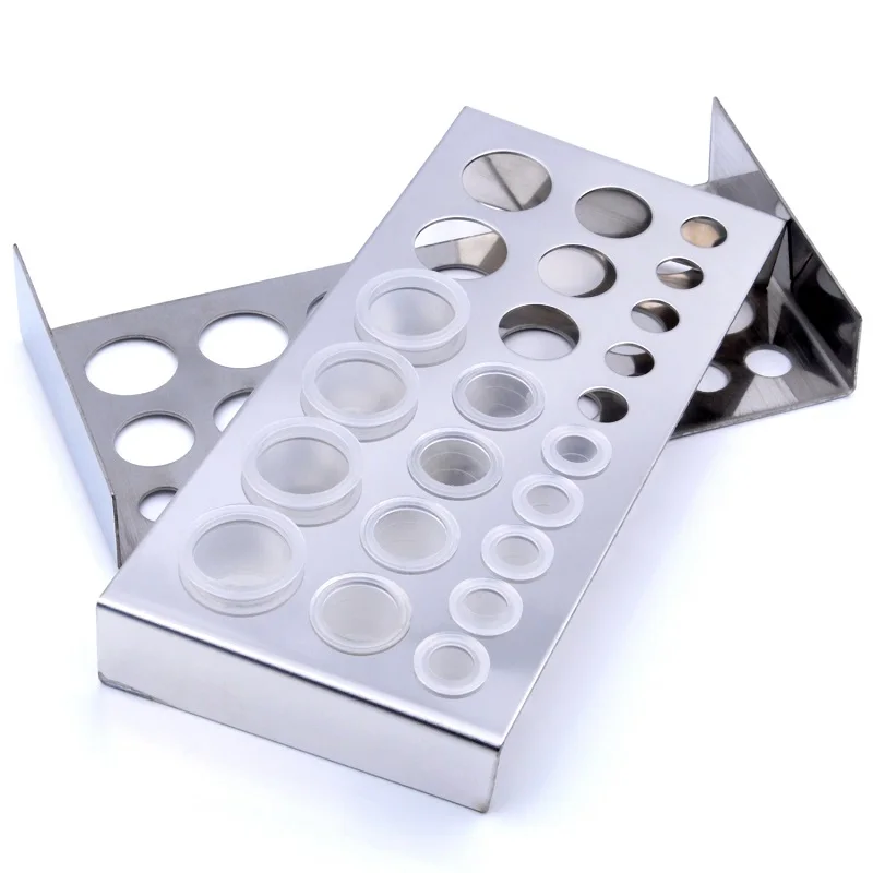 

21 Holes Tattoo Ink Cup Holder Stand Tattoo Pigment Cup Rack Skin Holder Container Tatto Accessories Makeup