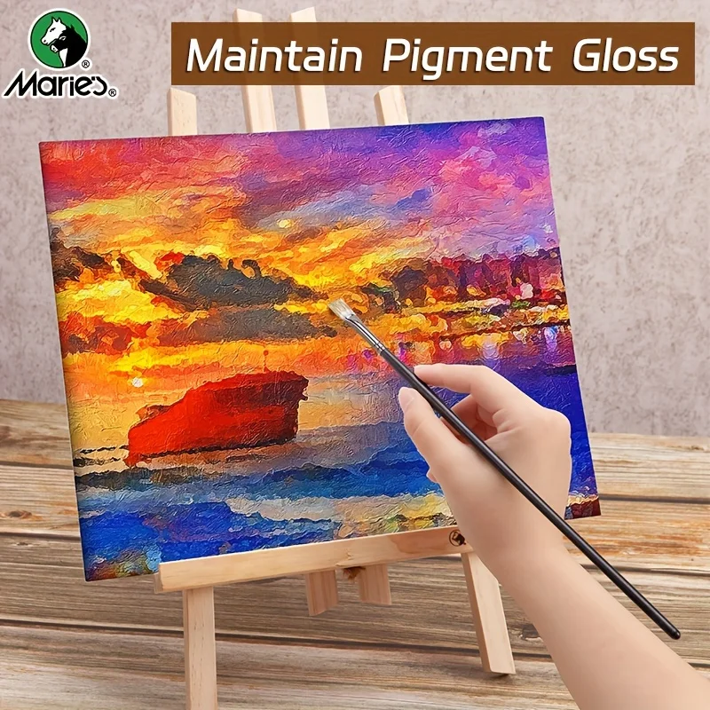 2/4/6pcs Marie의 9x12in 캔버스 패널, 아크릴, 마커, 오일, 수채화, 붓는 그림, 아티스트, 성인용 온도용 빈 플랫
