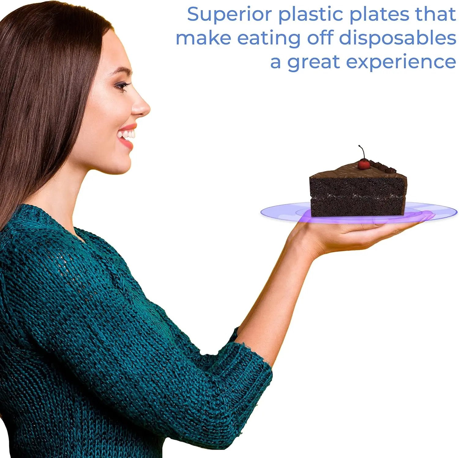 NEW Black Plastic Plates Party Supplies-150 PCS Reusable Disposable Sets of Dinner Plates Salad or Dessert Forks Spoons