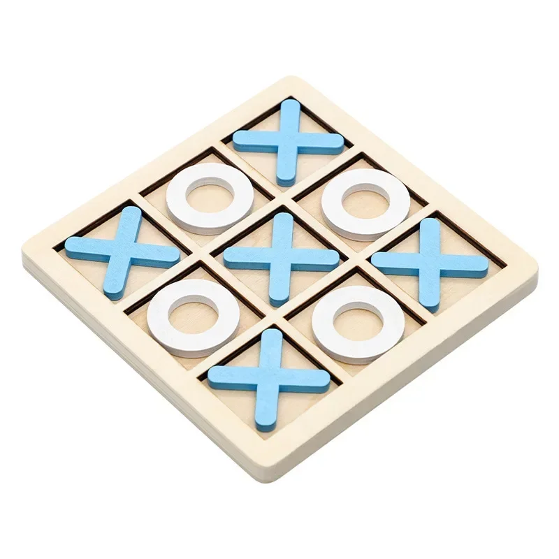 Parent-Child Interaction Wooden Board Game XO Tic Tac Toe Chess Funny Developing Intelligent Educational Toy Puzzles 6