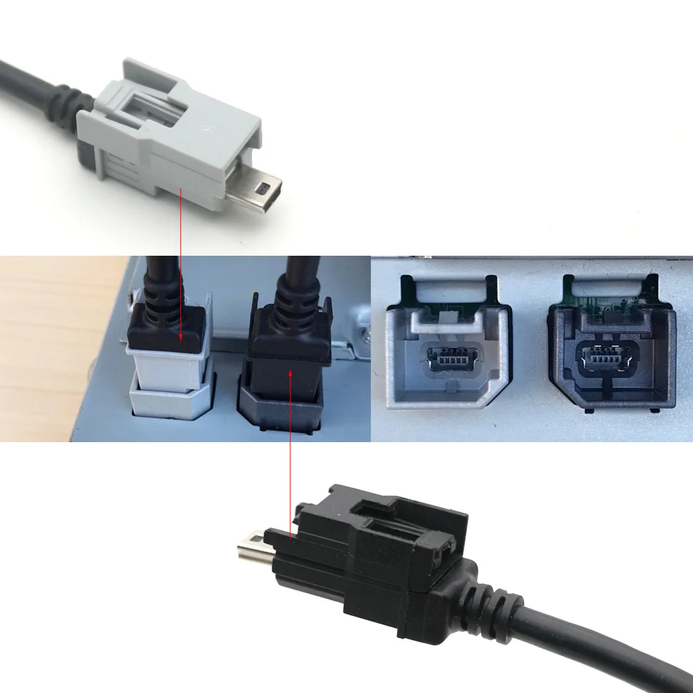 자동차 여성 USB 플러그 케이블 어댑터 커넥터 for Nissan for Ford for Jeep 오디오 네비게이션 멀티미디어 라디오 미니 인터페이스