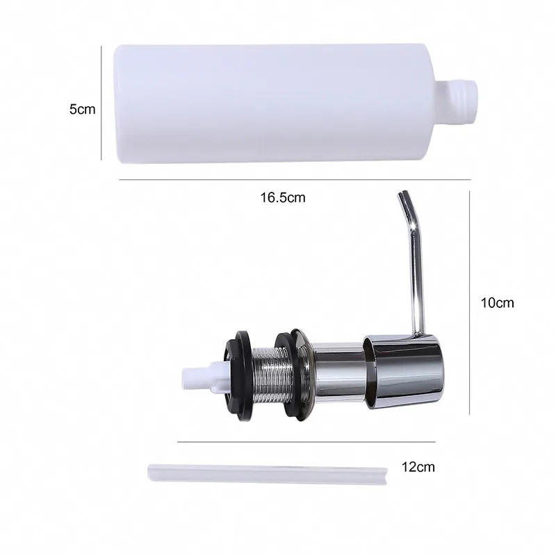 300ML Kitchen Sink Soap Dispenser Stainless Steel Liquid Soap Bottle Extension Tube Kit Lotion Detergent Dispenser Accessories soap dispenser