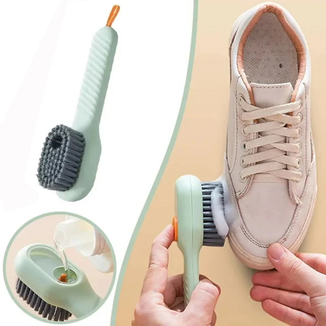 Multifunction Cleaning Shoe Brush Soft Automatic Liquid Shoe Brush Long Handle Clothes Soap Brush With Hook Clean Tool 1