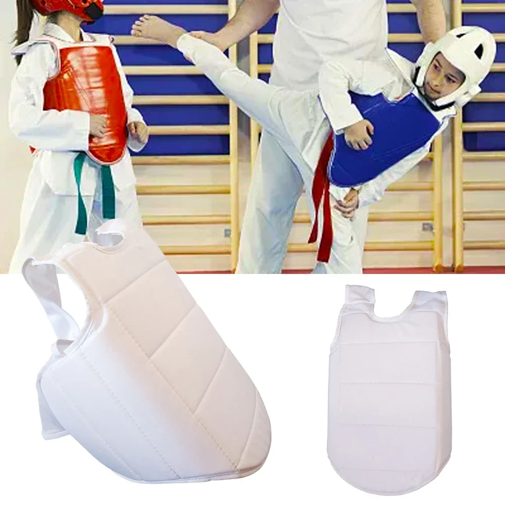 Taekwondo Karate Martial Arts Protector Vest Adjustable Chest Guard for Adults Kids Heavy Punching Muay Thai