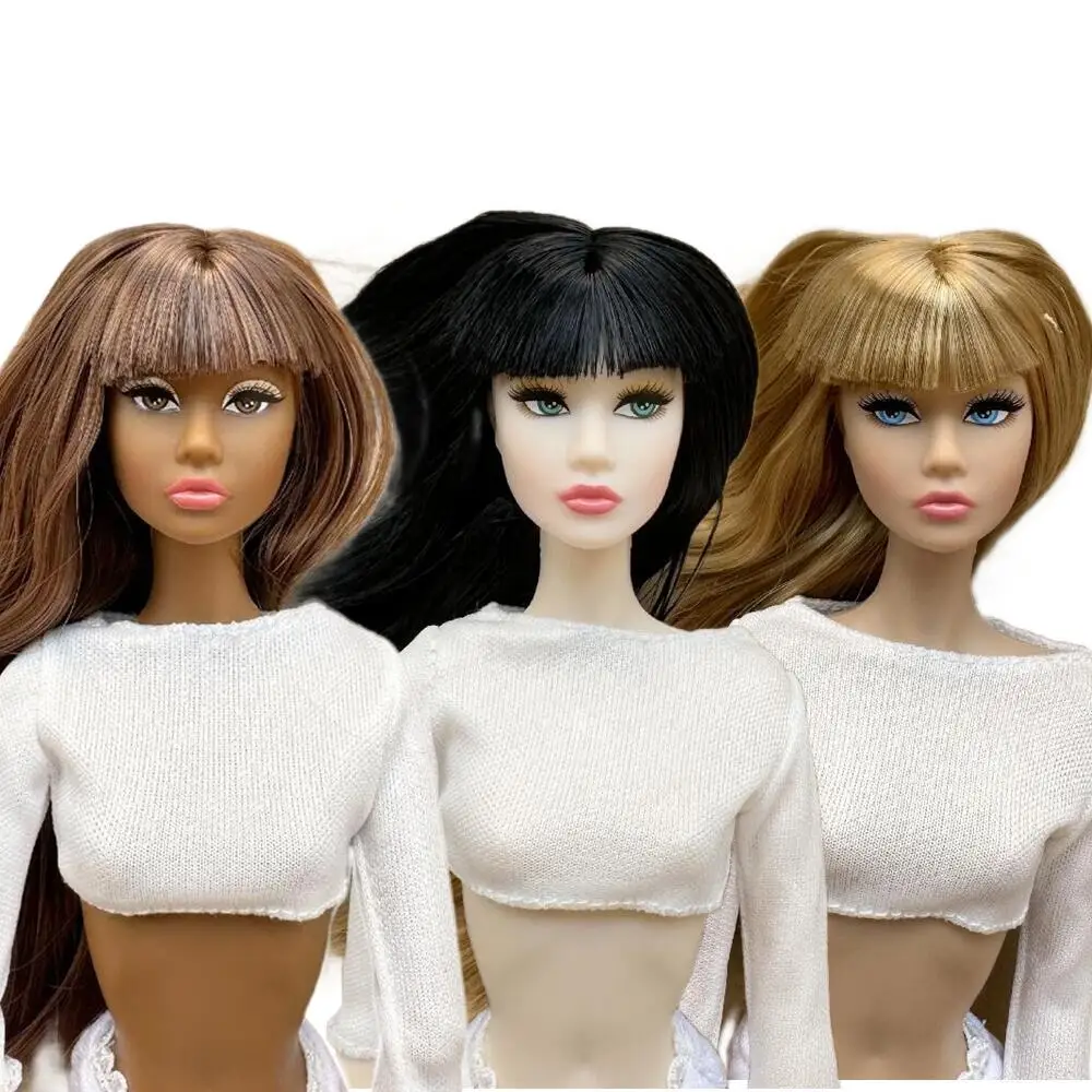 1/6 Scale Fashion PP Doll Figures With Bang Movable Joints Solid Collectible Doll For Kids And Collectors