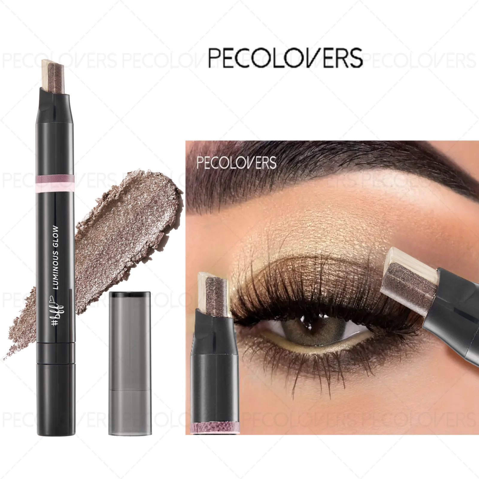 glitter eye shadow stick yzs gradient waterproof... 1PC Glitter Dual-Color Eyeshadow Stick - Shimmer Gradient, Waterproof ...