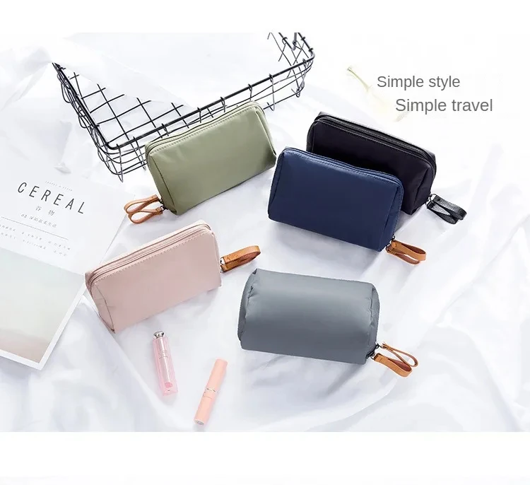 2024 neue Frauen Kosmetik tasche einfarbig koreanischen Stil Make-up Tasche Beutel Kultur beutel wasserdichte Make-up Organizer Fall Luxus Tasche – Detail 6