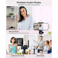 Microphone Lavalier Sans Fil pour iPhone USB C Android, Mini Micro Cravate avec Réduction du Bruit pour Enregistrement Vidéo et Vlog 5