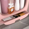 Wall-mounted Cosmetics Storage Box Dustproof Waterproof Large Capacity Makeup Storage Racks with Lid Drawer Bathroom Organizer 5