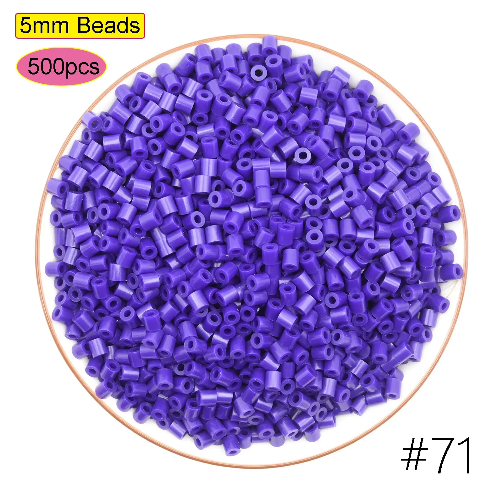 500PCS Multicolor Hama Beads for Kids – DIY Puzzle and Pixel Art Toy Set