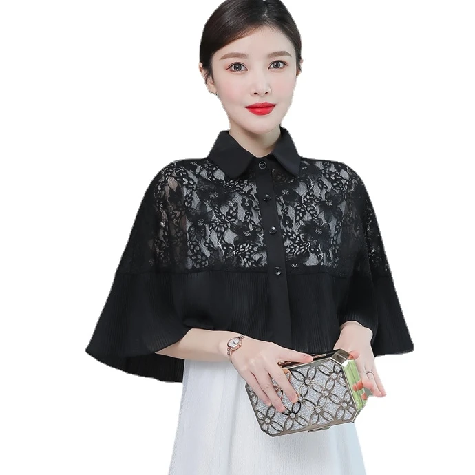 

Lace Cardigan Blouse Women Sun Protection Shawl Women Lace Shirt Outer Wear