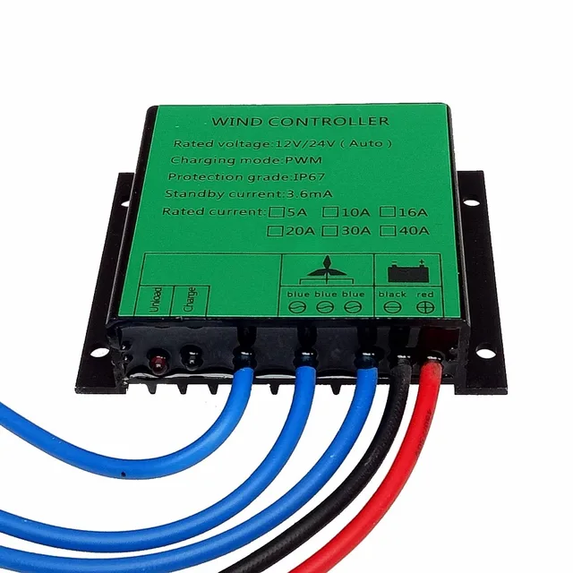 1000W zwarte spiraal windturbine, lage RPM verticale windturbine generator met controller voor