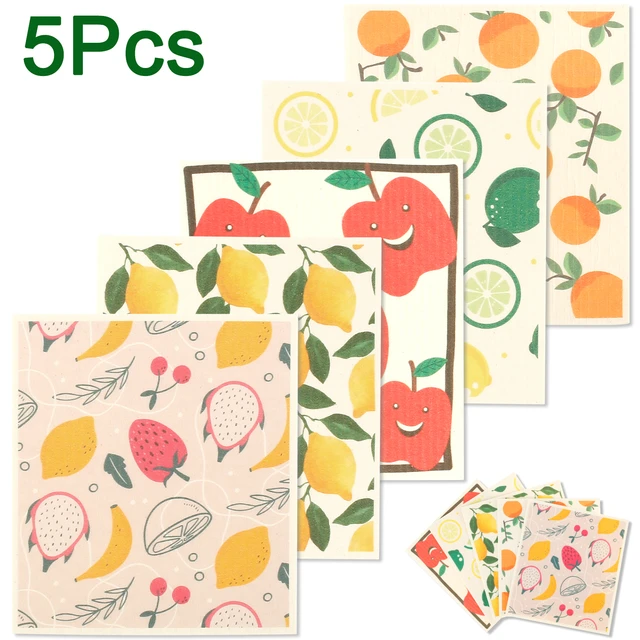 Swedish Dishcloth in Fruit Print, 2-pack