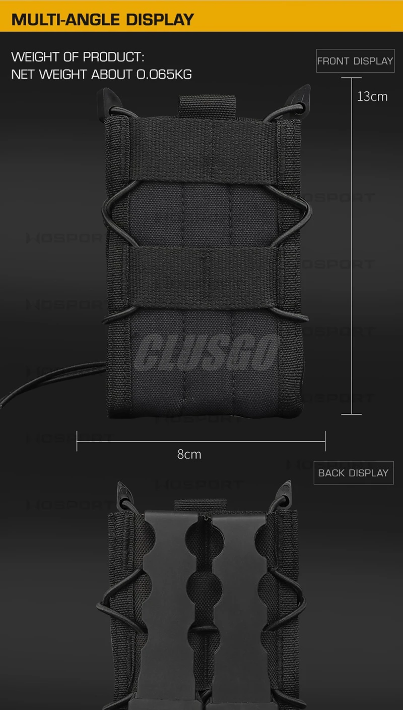 IDOGEAR Pochettes de Chargeur de Fusil Mag Pochettes 5,56 mm 7,62 mm Porte- chargeur Universel à coque souple Molle pour Magainzes M4 AR15 M16 AK (Coyote Brown