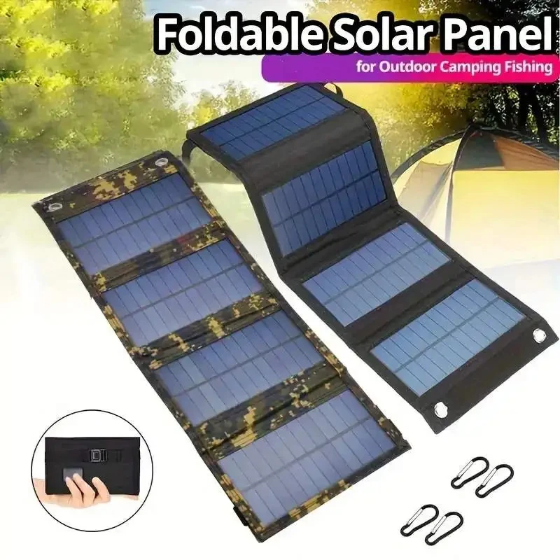 Foldable Portable USB Solar Panel Outdoor Charging Station