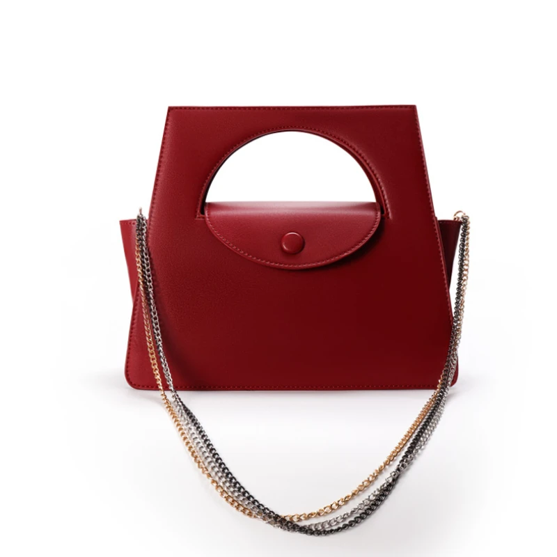 

Оригинальные брендовые сумочки для женщин 2024 Новая мода шикарная Геометрическая цепочка Дизайнерская Женская Элегантная универсальная сумка через плечо