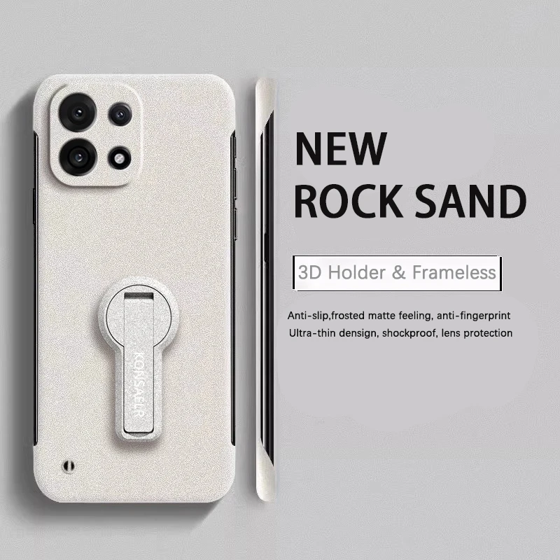 Borderless 360° Shockproof Bracket Cover Bumper Case