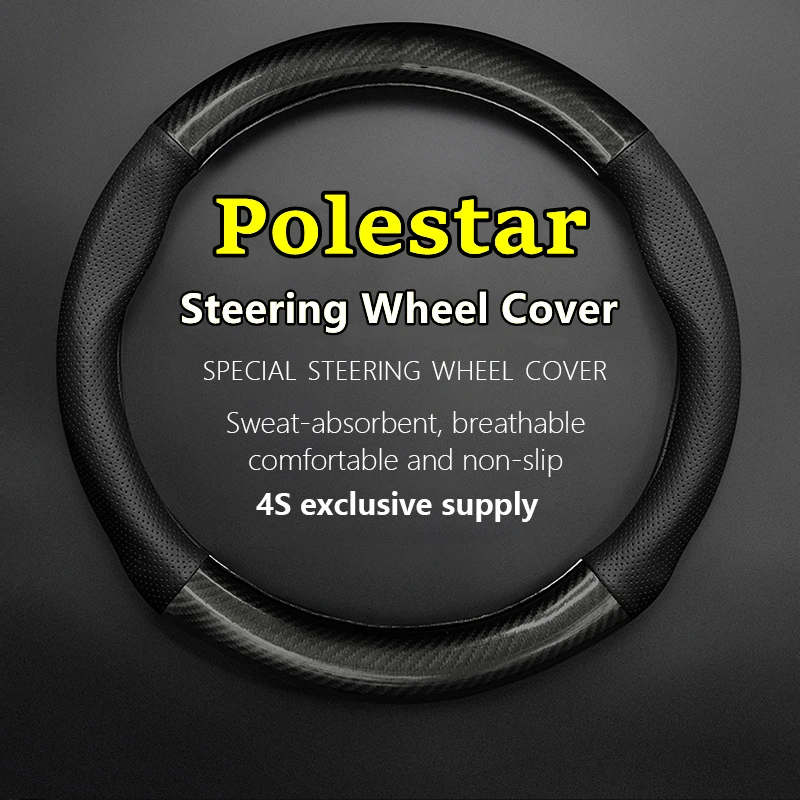 

No Smell Thin For Polestar Steering Wheel Cover Genuine Leather Fit Polestar1 Polestar2 Polestar3 Polestar4 Polesta5 Polestar6